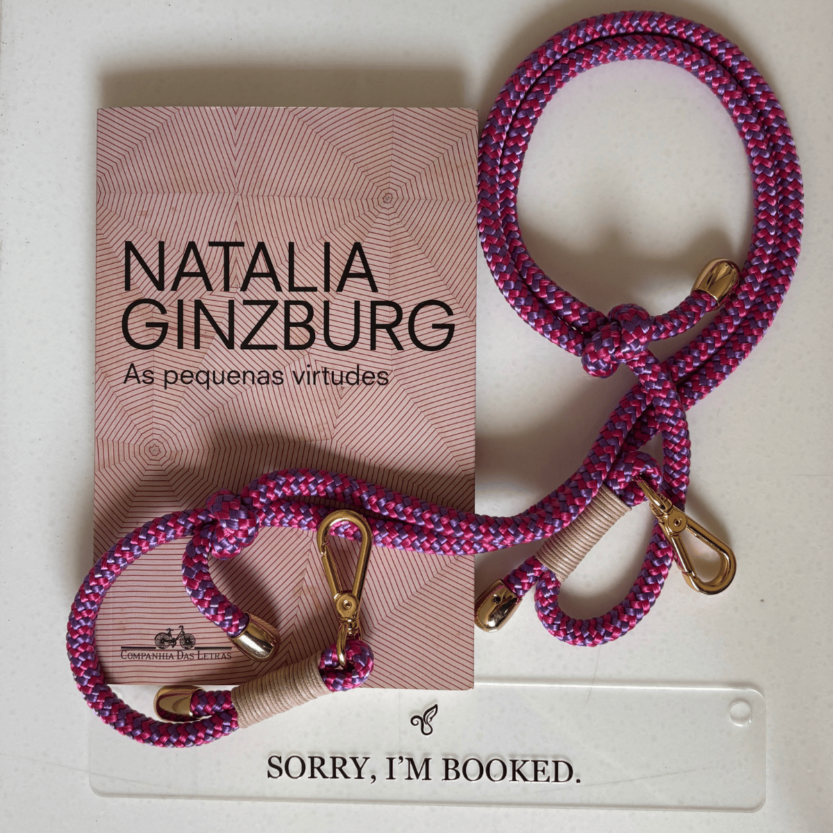 Gálka "SORRY, I'M BOOKED" em fio náutico